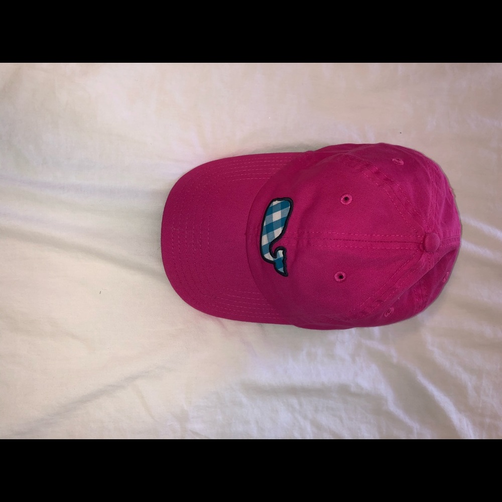 Vineyard Vines gingham whale hat